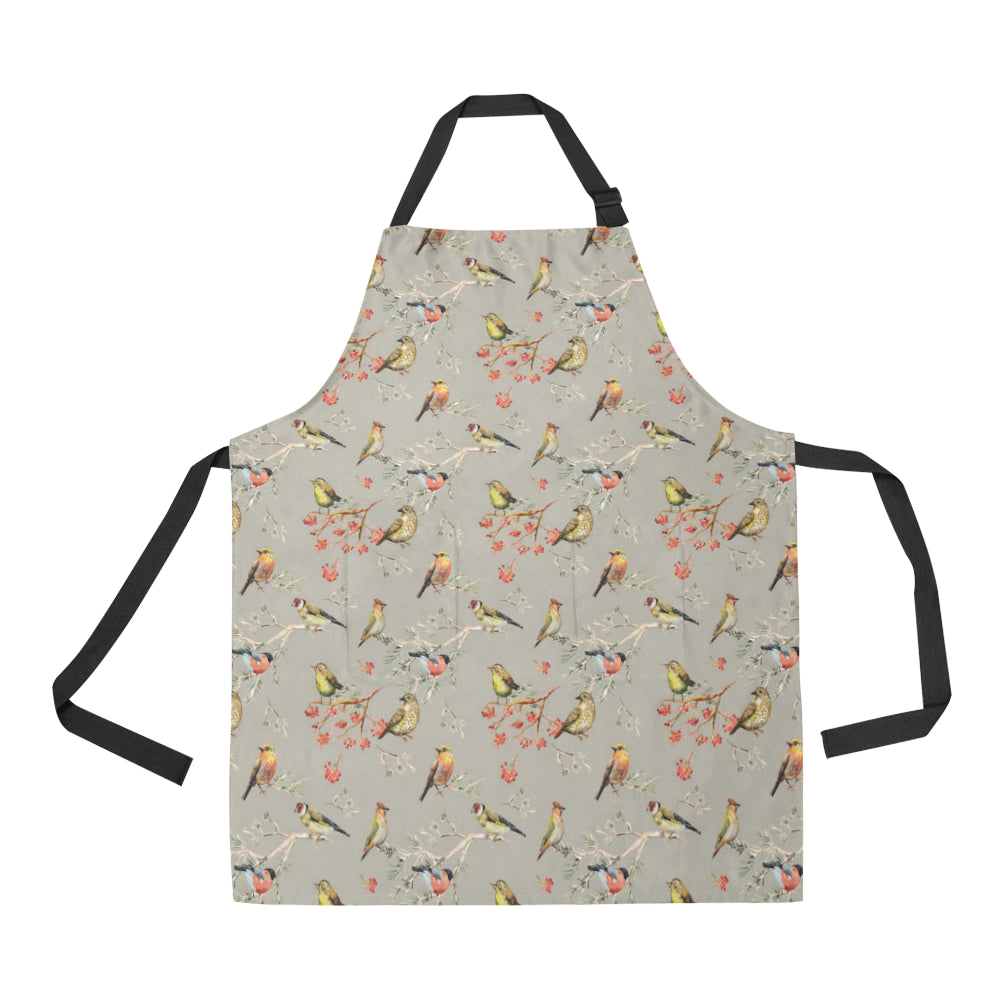 Birds Pattern Print Design 03 Apron with Pocket