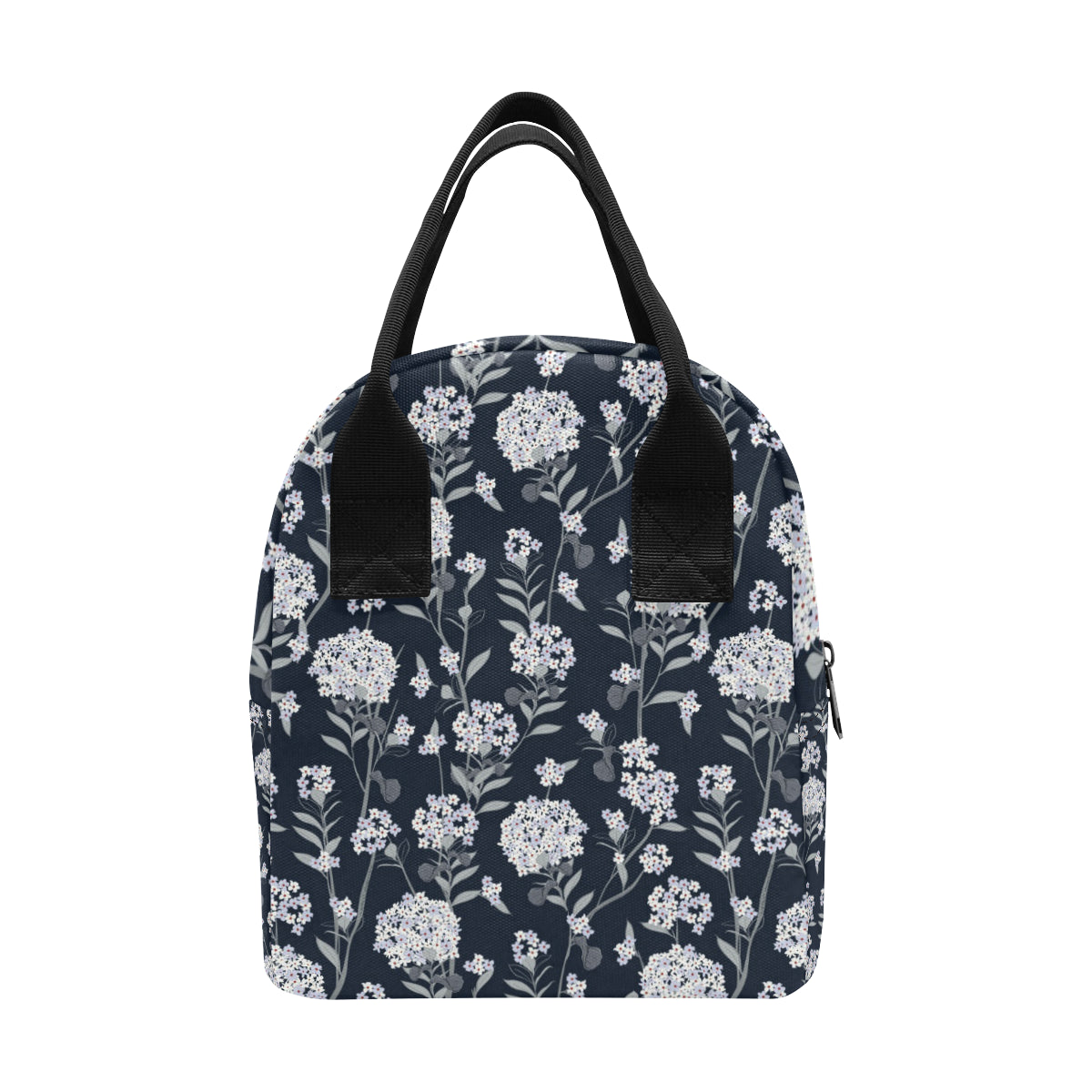 Hydrangea Pattern Print Design HD07 Insulated Lunch Bag