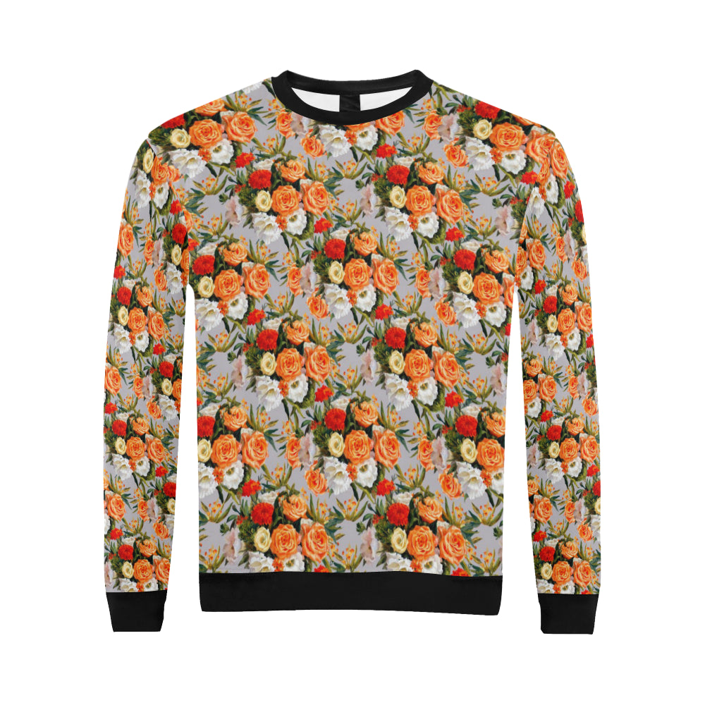 Lisianthus Pattern Print Design LT04 Men Long Sleeve Sweatshirt