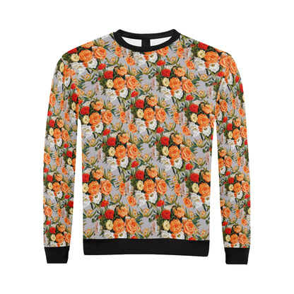 Lisianthus Pattern Print Design LT04 Men Long Sleeve Sweatshirt