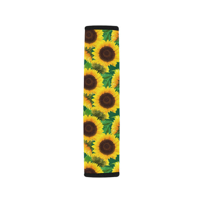 Sunflower Pattern Print Design SF02 Car Seat Belt Cover