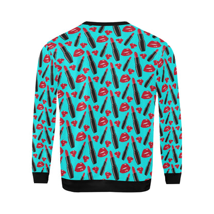 Lipstick Pattern Print Design LT02 Men Long Sleeve Sweatshirt