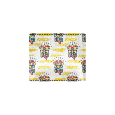 Tiki Smile Mask Print Pattern Men's ID Card Wallet