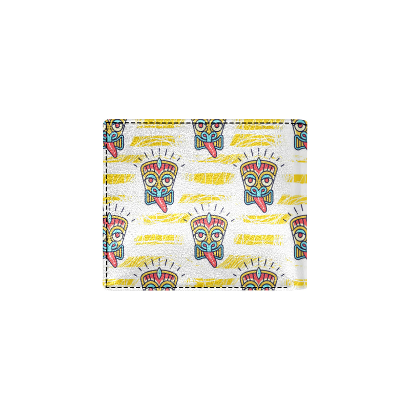 Tiki Smile Mask Print Pattern Men's ID Card Wallet