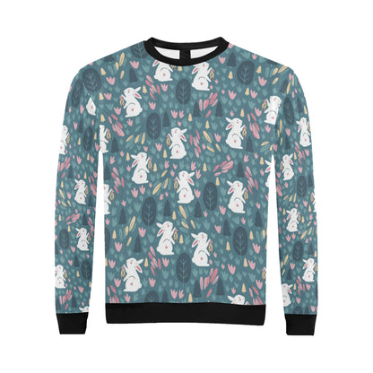 Rabbit Pattern Print Design RB013 Men Long Sleeve Sweatshirt