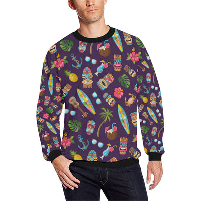 Hawaiian Themed Pattern Print Design H024 Men Long Sleeve Sweatshirt