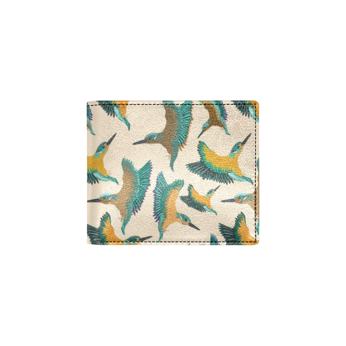 Kingfisher Pattern Print Design 02 Men's ID Card Wallet
