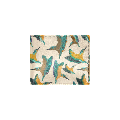 Kingfisher Pattern Print Design 02 Men's ID Card Wallet