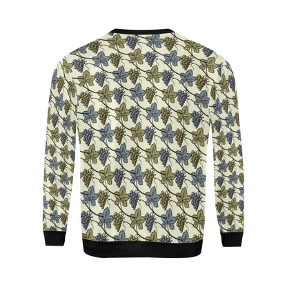 Grape Pattern Print Design GP03 Men Long Sleeve Sweatshirt