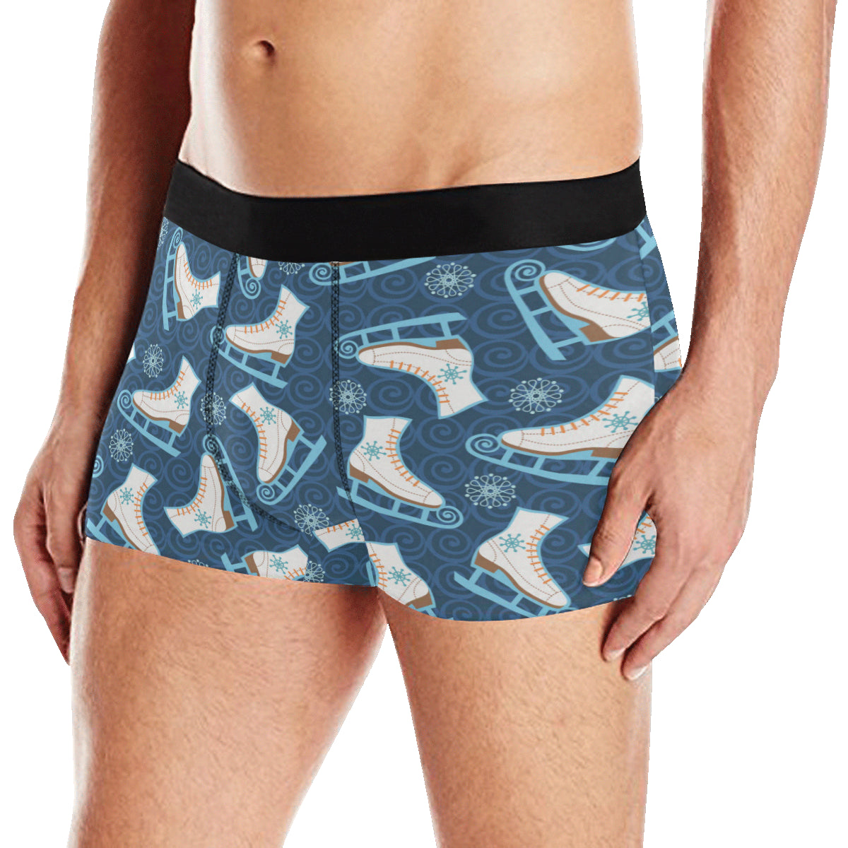 Ice Skate Pattern Print Design 01 Men's Boxer Briefs