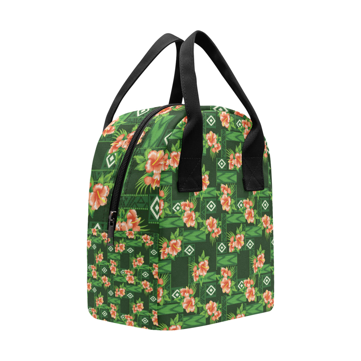 Hibiscus Pattern Print Design HB05 Insulated Lunch Bag