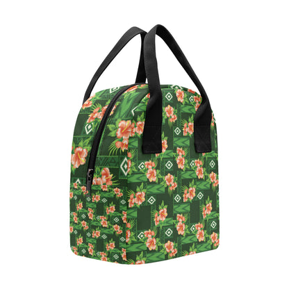 Hibiscus Pattern Print Design HB05 Insulated Lunch Bag