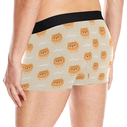 Pomeranians Pattern Print Design A04 Men's Boxer Briefs