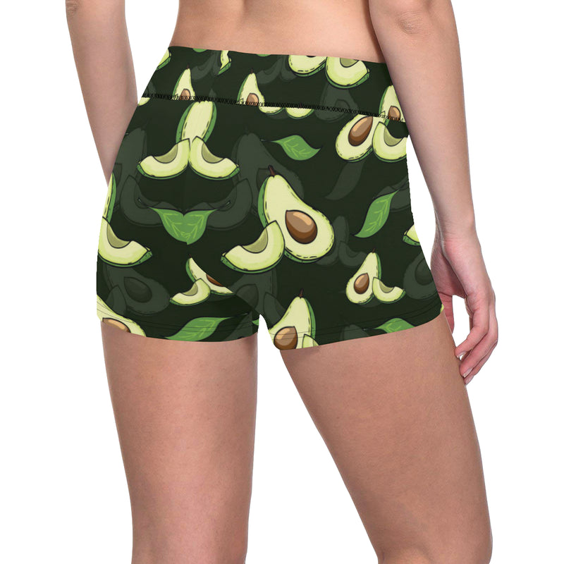 Avocado Pattern Print Design AC07 Yoga Shorts