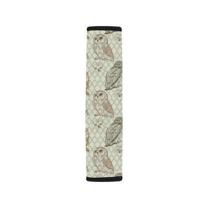 Owl Pattern Print Design A03 Car Seat Belt Cover
