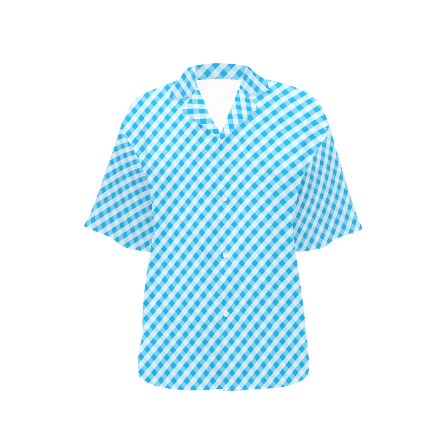 Gingham Print Design LKS401 Women's Hawaiian Shirt