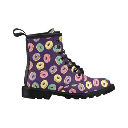 Donut Pattern Print Design DN08 Women's Boots