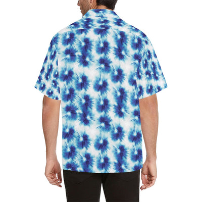 Tie Dye Blue Print Design LKS305 Men's Hawaiian Shirt