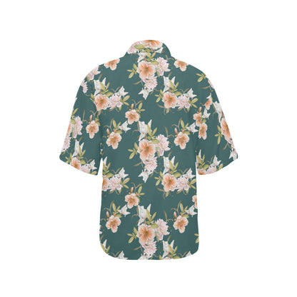 Iris Pattern Print Design IR01 Women's Hawaiian Shirt