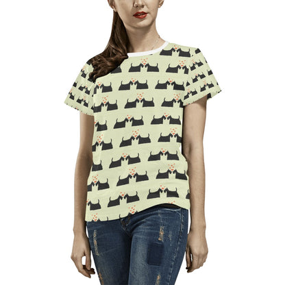 Scottish Terriers Print Design LKS304 Women's  T-shirt