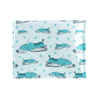 Snowmobile Print Design LKS301 Men's ID Card Wallet