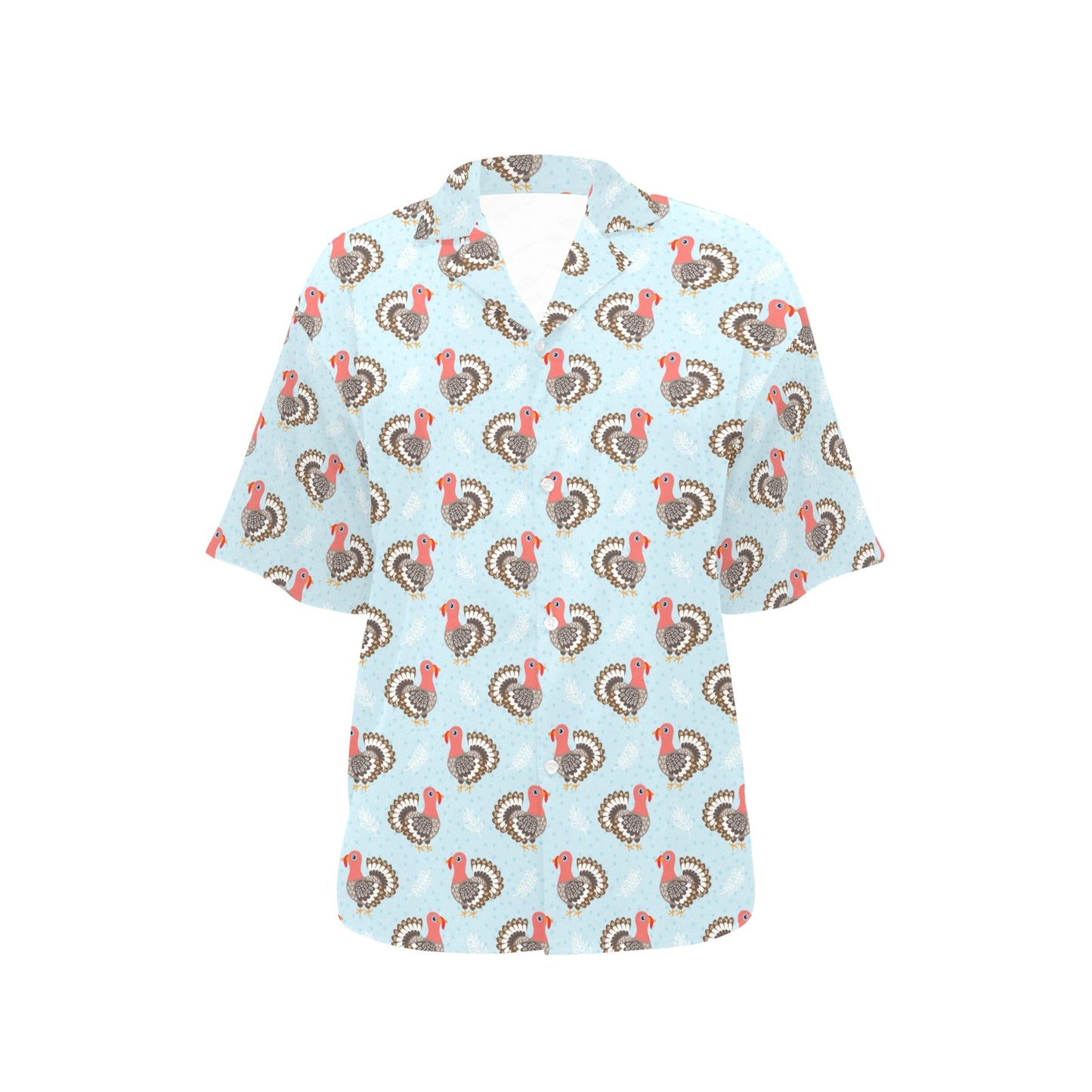 Turkey Print Design LKS403 Women's Hawaiian Shirt