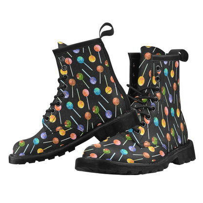 Lollipop Pattern Print Design LL04 Women's Boots