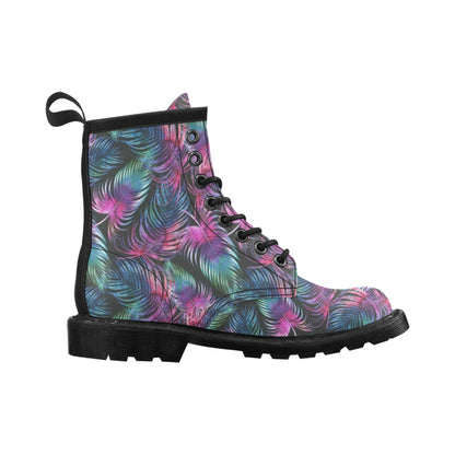 Palm Leaves Pattern Print Design PL010 Women's Boots