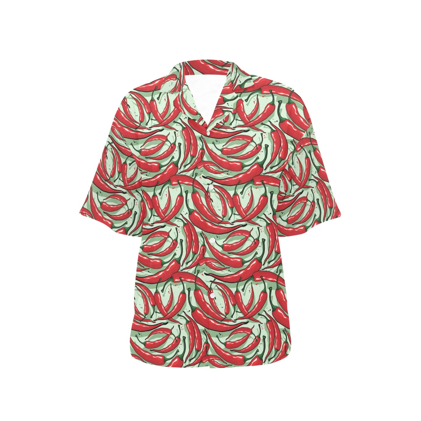 Chilli Pepper Pattern Print Design 04 Women's Hawaiian Shirt
