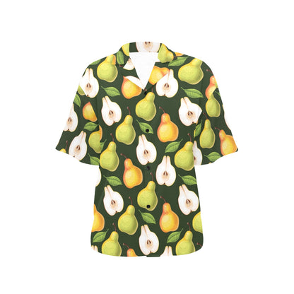 Pear Pattern Print Design PE06 Women's Hawaiian Shirt