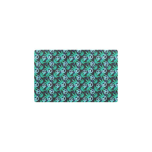 Peace Sign Themed Design Print Kitchen Mat