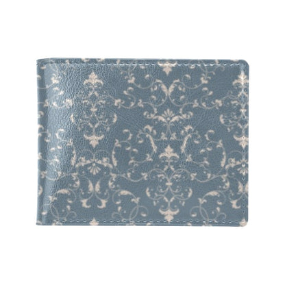 Damask Elegant Teal Print Pattern Men's ID Card Wallet