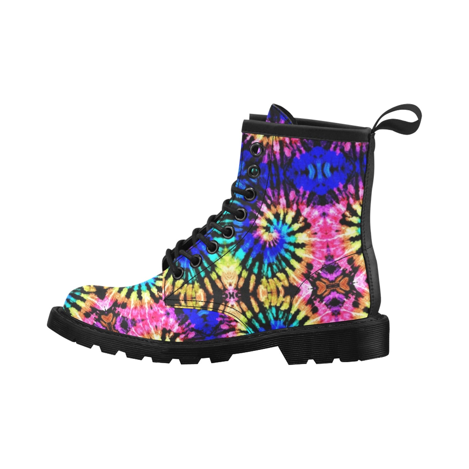 Tie Dye Rainbow Design Print Women's Boots