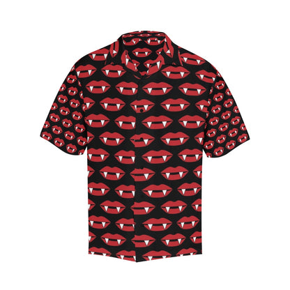 Vampire Lips Print Design LKS302 Men's Hawaiian Shirt
