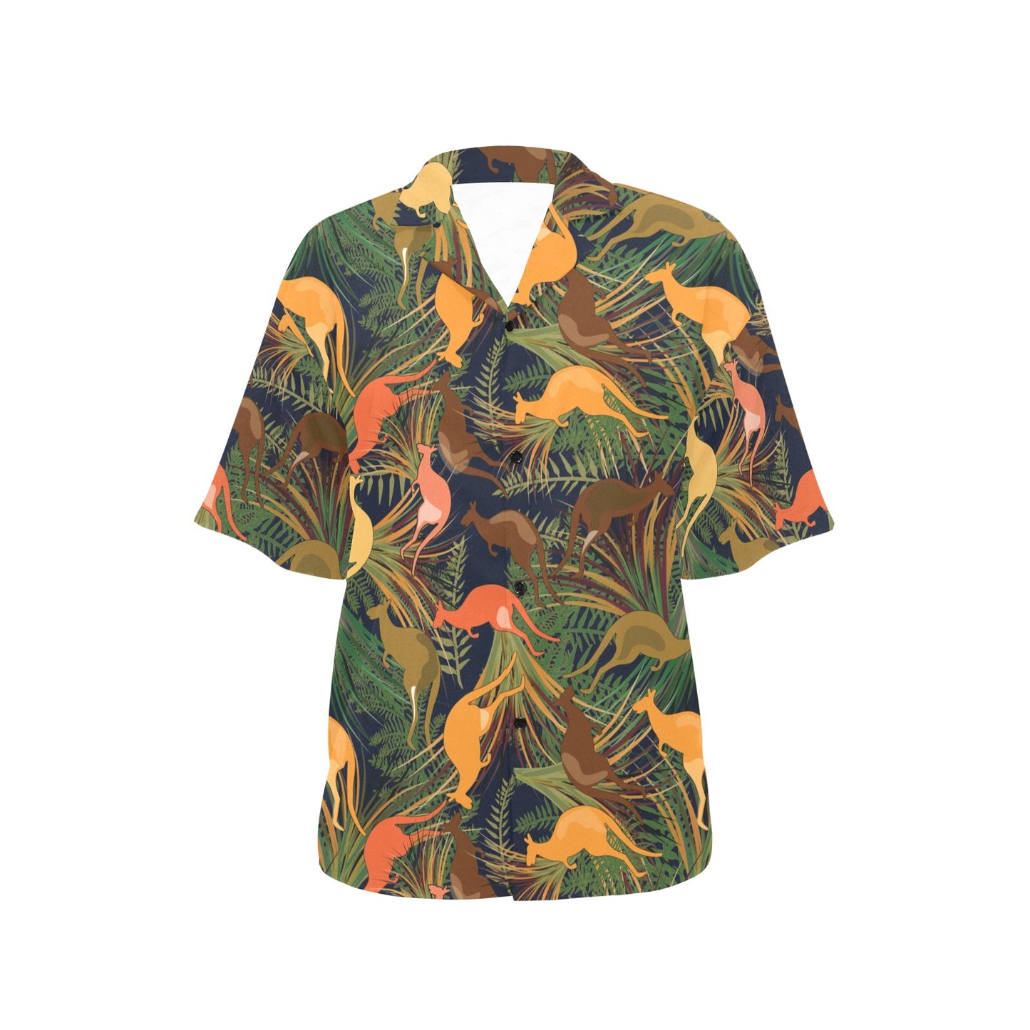 Kangaroos Pattern Print Design 07 Women's Hawaiian Shirt