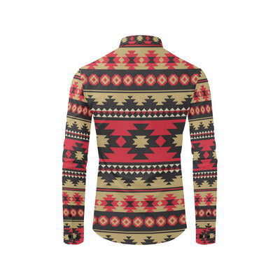 Navajo Pattern Print Design A04 Men's Long Sleeve Shirt