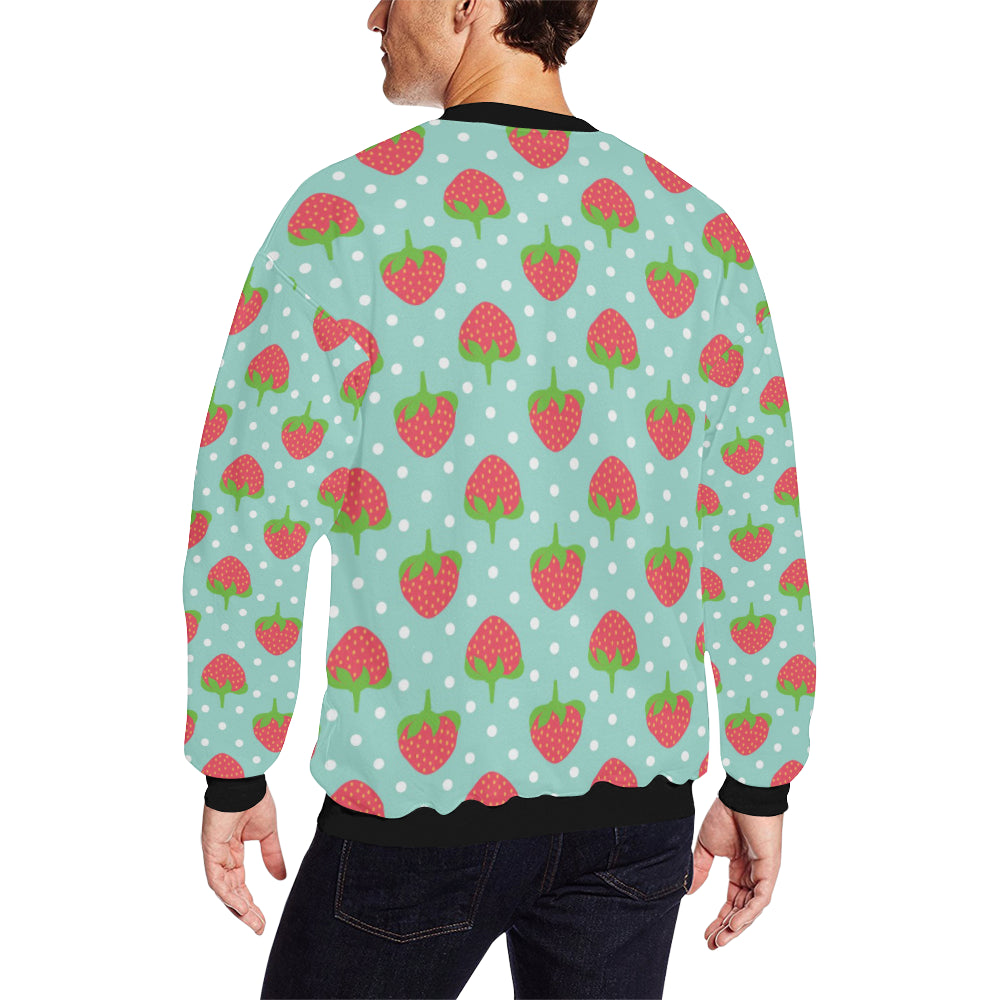 Strawberry Pattern Print Design SB06 Men Long Sleeve Sweatshirt