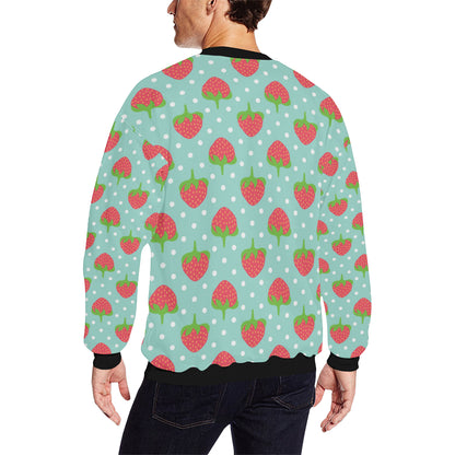 Strawberry Pattern Print Design SB06 Men Long Sleeve Sweatshirt