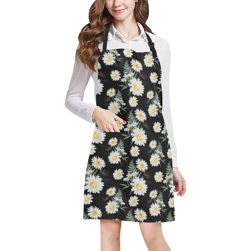 Daisy Pattern Print Design DS07 Apron with Pocket