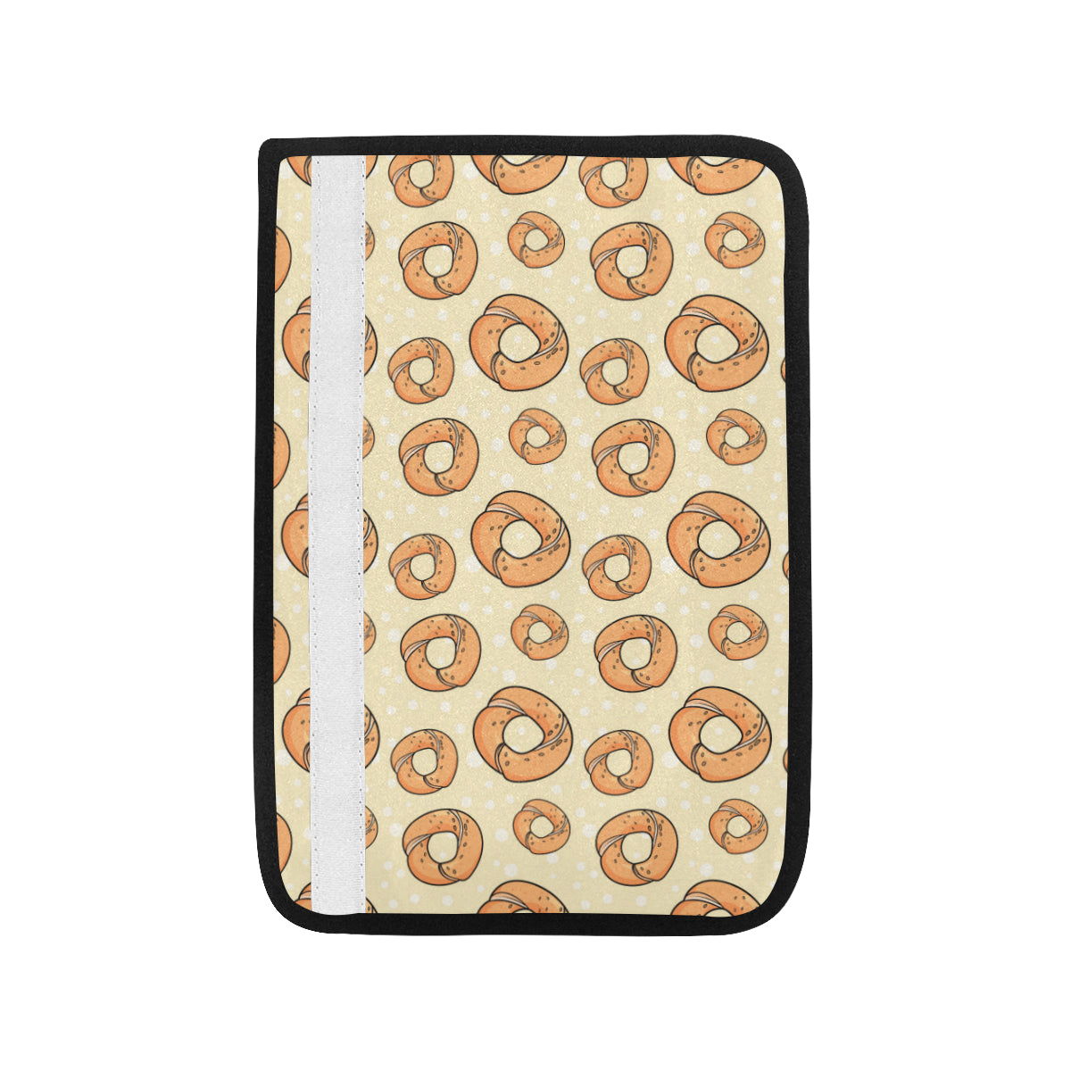 Bagel Pattern Print Design 03 Car Seat Belt Cover