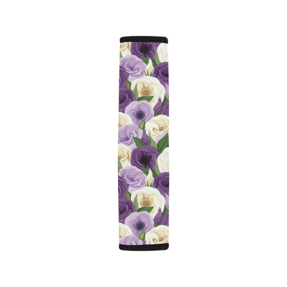Lisianthus Pattern Print Design LT01 Car Seat Belt Cover