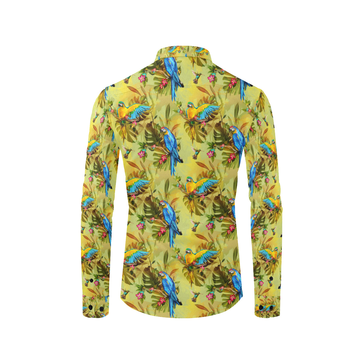 Parrot Pattern Print Design A02 Men's Long Sleeve Shirt