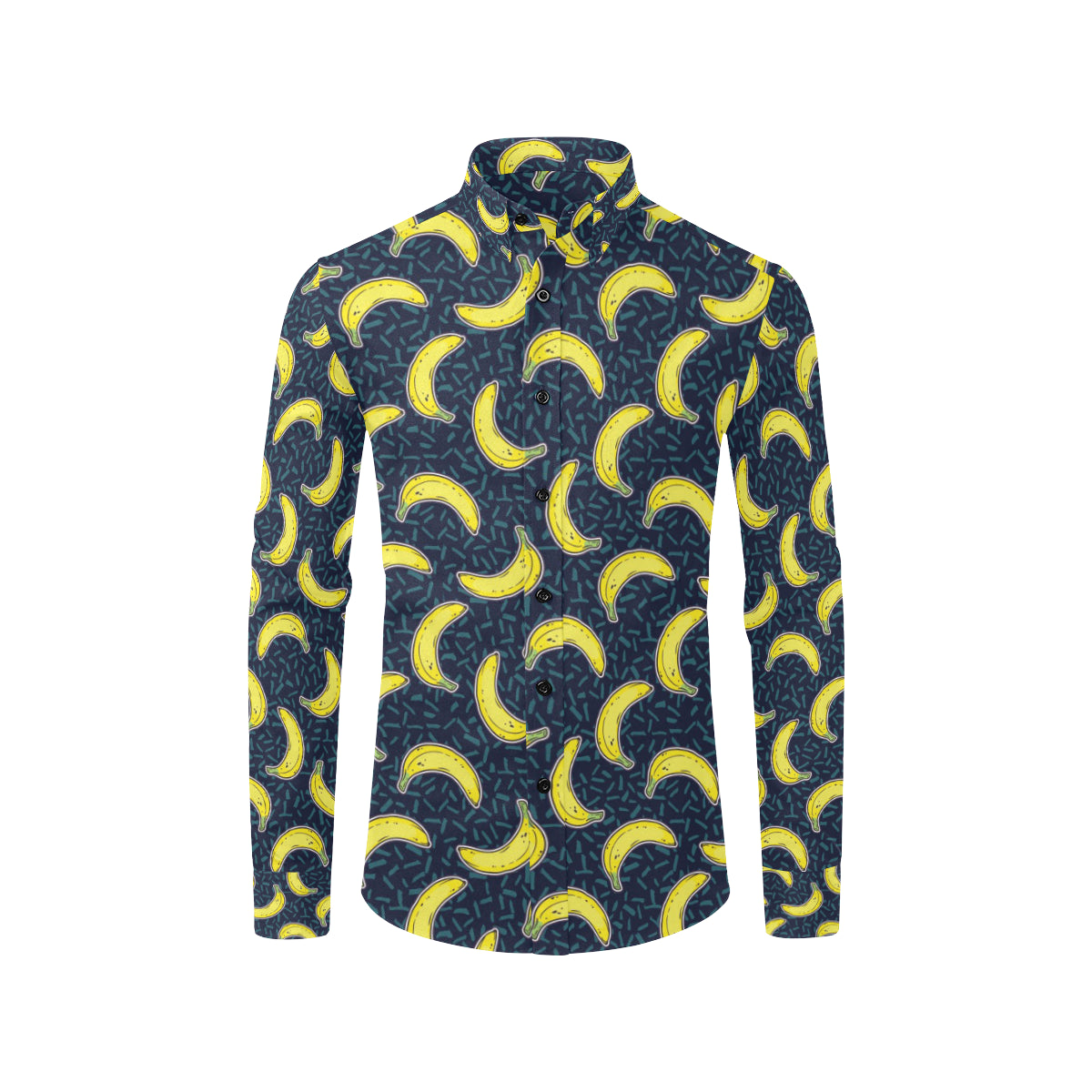 Banana Pattern Print Design BA09 Men's Long Sleeve Shirt