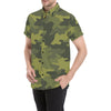 Military Camouflage Pattern Print Design 02 Men's Short Sleeve Button Up Shirt