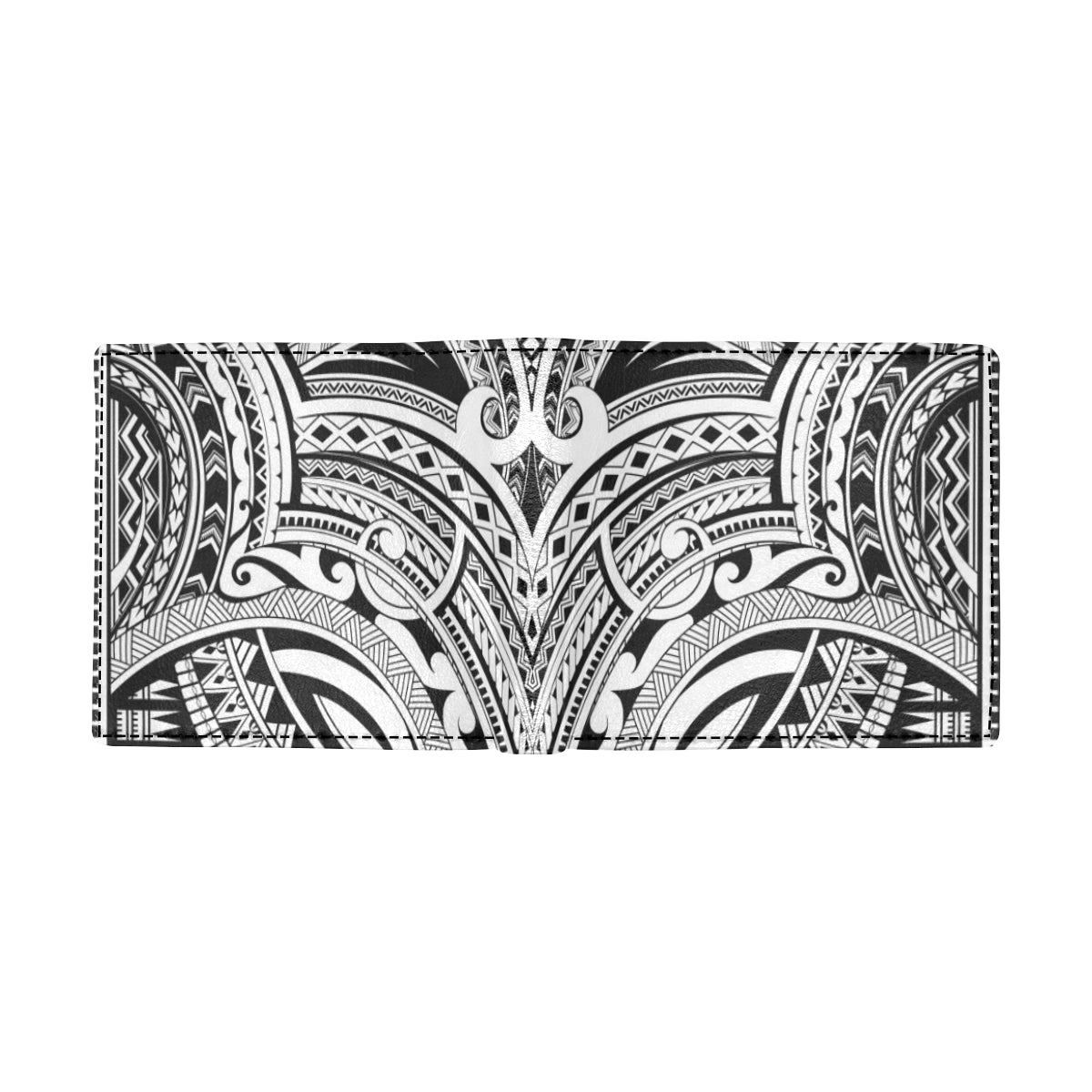 Maori Pattern Print Design 06 Men's ID Card Wallet