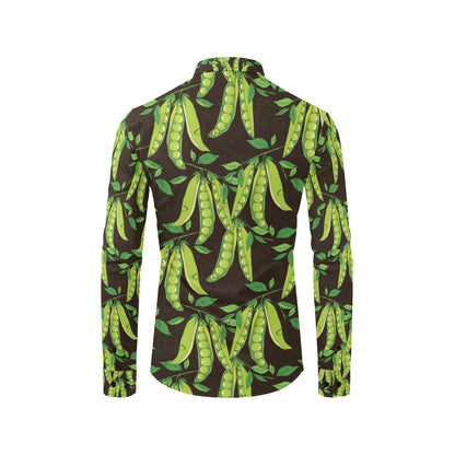 Peas Pattern Print Design A03 Men's Long Sleeve Shirt