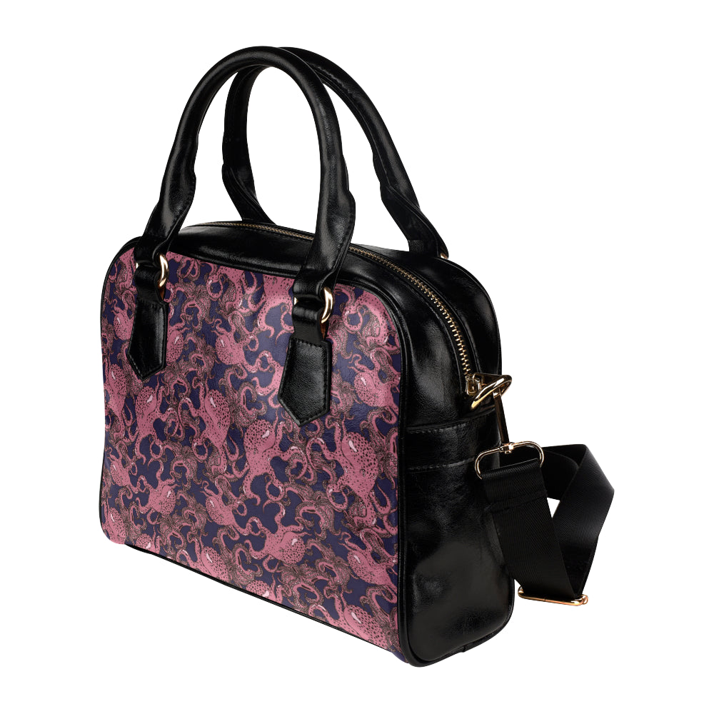 Octopus Pattern Print Design A03 Shoulder Handbag