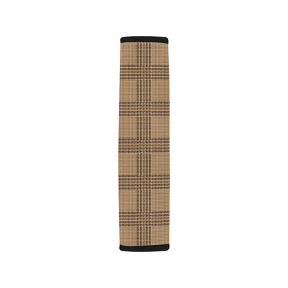 Houndstooth Brown Pattern Print Design 04 Car Seat Belt Cover