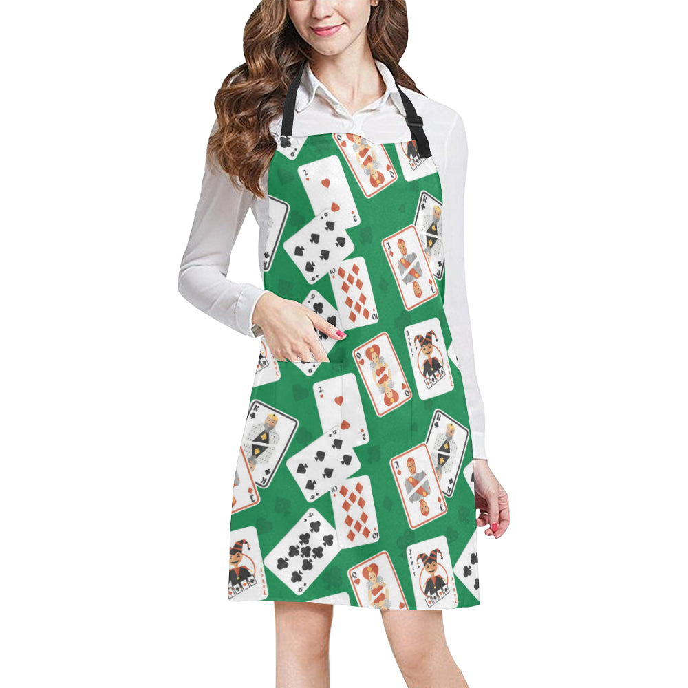 Poker Cards Pattern Print Design A03 Apron with Pocket