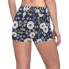 Anemone Pattern Print Design AM01 Yoga Shorts